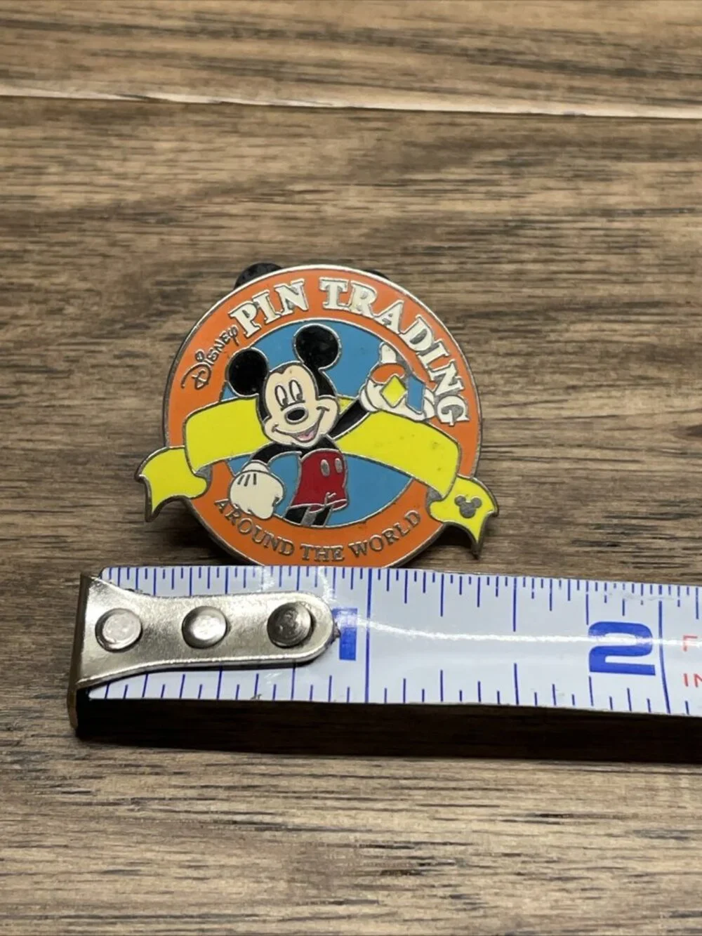 Disney Hidden Mickey Orange Pin Trading Logo Pin